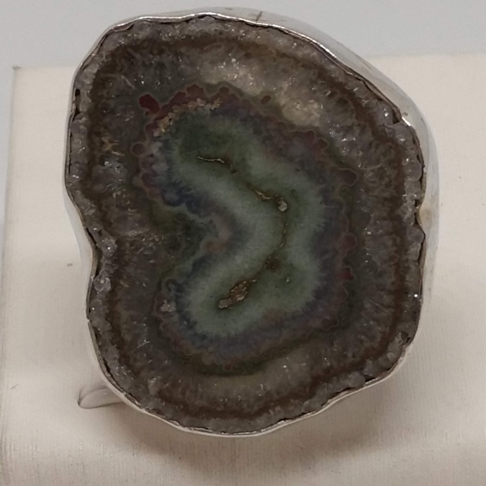 Amethyst Slice Sterling Ring
